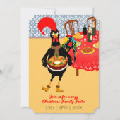 Portugiesische Rooster-Lieben King Cake Einladung (Vorderseite)