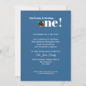 Portugiesische Rooster mit Geschenken 1. Geburtsta Einladung (Rückseite)