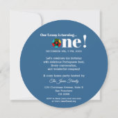 Portugiesische Rooster mit Geschenken 1. Geburtsta Einladung (Rückseite)