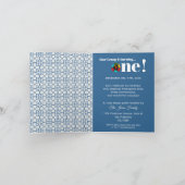 Portugiesische Rooster mit Geschenken 1. Geburtsta Einladung (Innenseite)