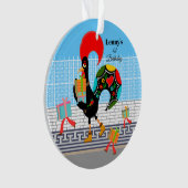 Portugiesische Rooster mit Geschenken 1. Geburtsta Ornament (Vorderseite)