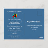 Portugiesische Rooster mit Geschenken 1. Geburtsta Postkarte (Rückseite)