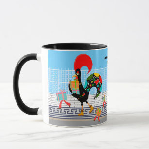 Portugiesische Rooster mit Geschenken 1. Geburtsta Tasse