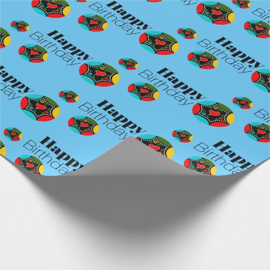 Portugiesische Roosterfarben Geschenkpapier (Ecke)