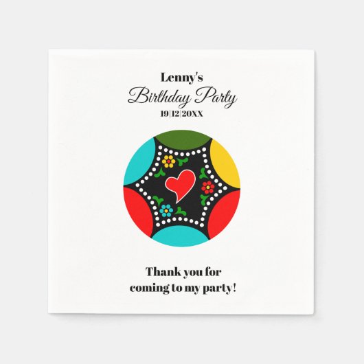 Portugiesische Roosterfarben Serviette (Vorderseite)