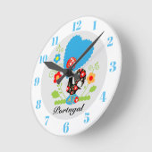 Portugiesische Roosterunde Runde Wanduhr (Winkel)