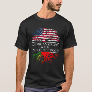 Portugiesische Roots American Grown Flag Portugal T-Shirt
