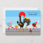 Portugiesische Roster-Geschenke und Baublumen-Para Karte (Vorderseite)