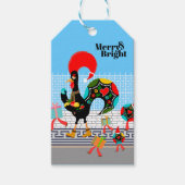 Portugiesische Roster Weihnachtsfeier Geschenkanhänger (Vorderseite)