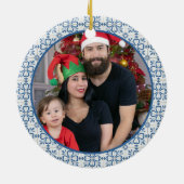 Portugiesische Roster Weihnachtsfeier Keramik Ornament (Hinten)