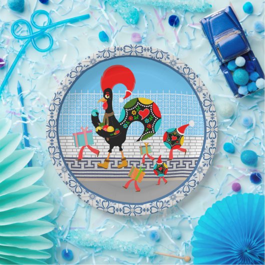 Portugiesische Roster Weihnachtsfeier Pappteller (Party)