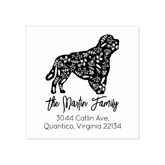 Portugiesische Rücksendeadresse der Wasserhunde Gummistempel (Prägung)