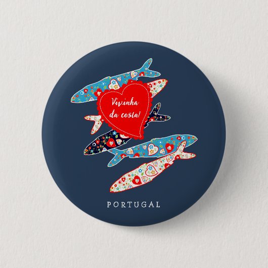 Portugiesische Sardinen Button (Vorderseite)