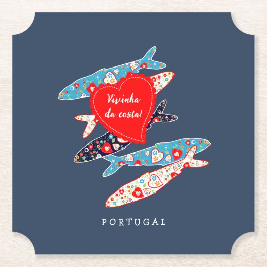Portugiesische Sardinen Untersetzer (Vorderseite)