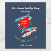 Portugiesische Sardinen Weinetikett (Einzelnes Label)