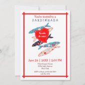 Portugiesische Sardinenbau-Party Einladung (Vorderseite)