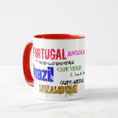 Portugiesische Sprachwelt-Tasse Tasse (Vorderseite Links)