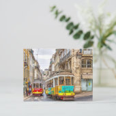 portugiesische Straßenbahnlinie Postkarte (Stehend Vorderseite)