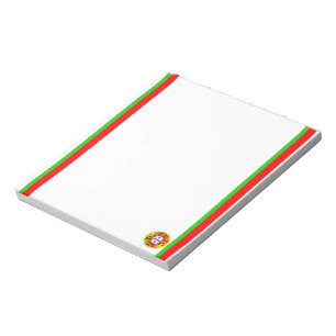 portugiesische Streifenflagge Notizblock