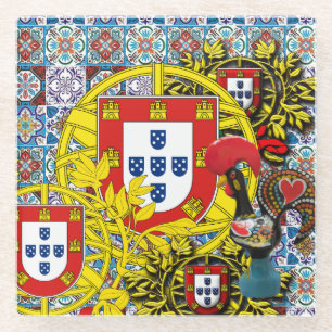 Portugiesische Tasche Glasuntersetzer