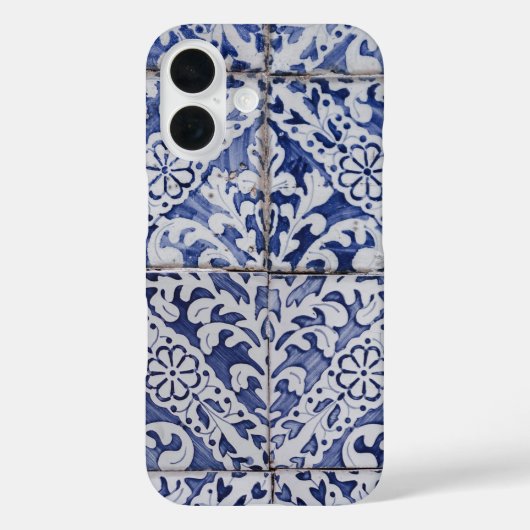 Portugiesische Tiles - Azulejo Blau und Weiße Flor Case-Mate iPhone Hülle (Rückseite)