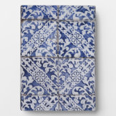Portugiesische Tiles - Azulejo Blau und Weiße Flor Fotoplatte (Vorderseite)