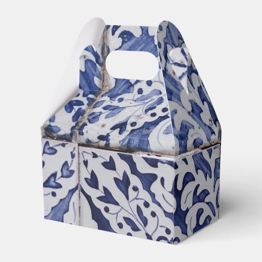 Portugiesische Tiles - Azulejo Blau und Weiße Flor Geschenkschachtel (Rückseite)