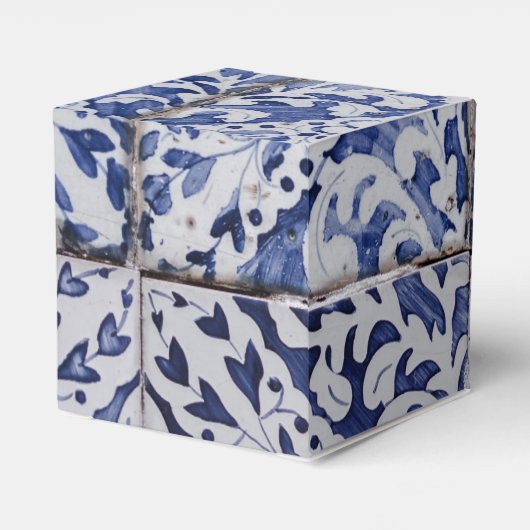 Portugiesische Tiles - Azulejo Blau und Weiße Flor Geschenkschachtel (Rückseite)