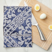 Portugiesische Tiles - Azulejo Blau und Weiße Flor Geschirrtuch (Viertel Falte)