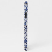 Portugiesische Tiles - Azulejo Blau und Weiße Flor iPhone Hülle (Rechte Seite)