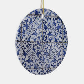 Portugiesische Tiles - Azulejo Blau und Weiße Flor Keramik Ornament (Rechts)