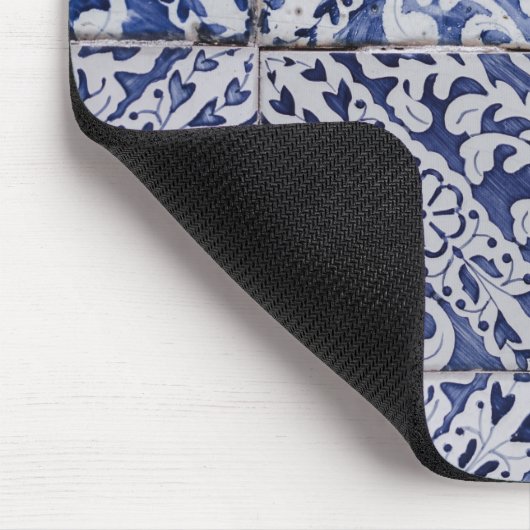 Portugiesische Tiles - Azulejo Blau und Weiße Flor Mousepad (Ecke)