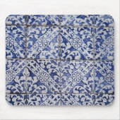 Portugiesische Tiles - Azulejo Blau und Weiße Flor Mousepad (Vorne)