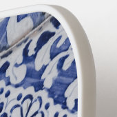 Portugiesische Tiles - Azulejo Blau und Weiße Flor Pickleball Schläger (Linke Seite)