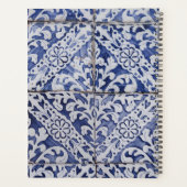 Portugiesische Tiles - Azulejo Blau und Weiße Flor Planer (Rückseite)