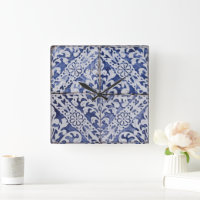 Portugiesische Tiles - Azulejo Blau und Weiße Flor