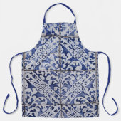 Portugiesische Tiles - Azulejo Blau und Weiße Flor Schürze (Vorderseite)