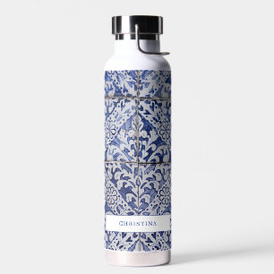 Portugiesische Tiles - Azulejo Blau und Weiße Flor Trinkflasche