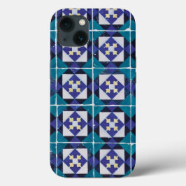 Portugiesische Tiles - Azulejo Diamond Geometric Case-Mate iPhone Hülle