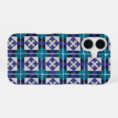 Portugiesische Tiles - Azulejo Diamond Geometric iPhone 16 Hülle (Rückseite (Horizontal))