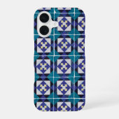 Portugiesische Tiles - Azulejo Diamond Geometric iPhone 16 Hülle (Rückseite)