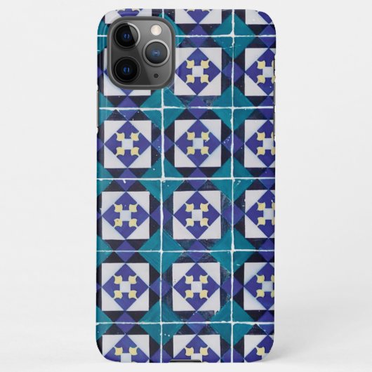 Portugiesische Tiles - Azulejo Diamond Geometric iPhone Hülle (Rückseite)