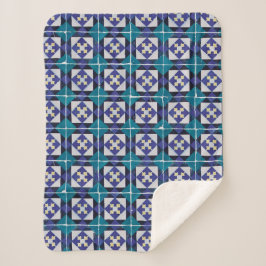 Portugiesische Tiles - Azulejo Diamond Geometric Sherpadecke