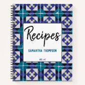 Portugiesische Tiles Azulejo Diamond Geometrische  Notizblock (Vorderseite)