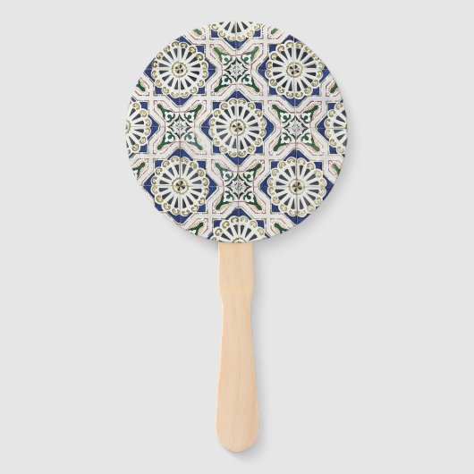 Portugiesische Tiles - Azulejo - farbenfrohe Geome Fächer (Vorderseite)