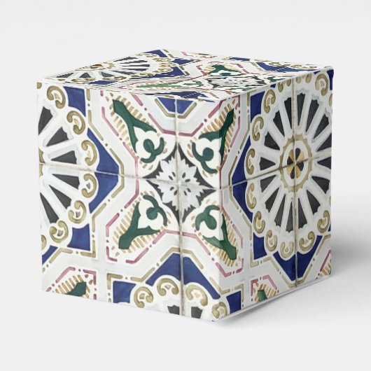 Portugiesische Tiles - Azulejo - farbenfrohe Geome Geschenkschachtel (Vorderseite)