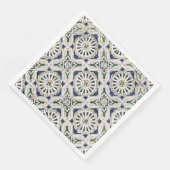 Portugiesische Tiles - Azulejo - farbenfrohe Geome Serviette (Ecke)