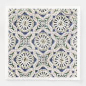 Portugiesische Tiles - Azulejo - farbenfrohe Geome Serviette (Vorderseite)