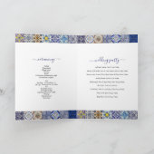 Portugiesische Tiles-Hochzeitserie Programm (Innenseite)