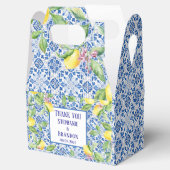 Portugiesische Tiles Lemons Mediterrane Hochzeit Geschenkschachtel (Geöffnet)